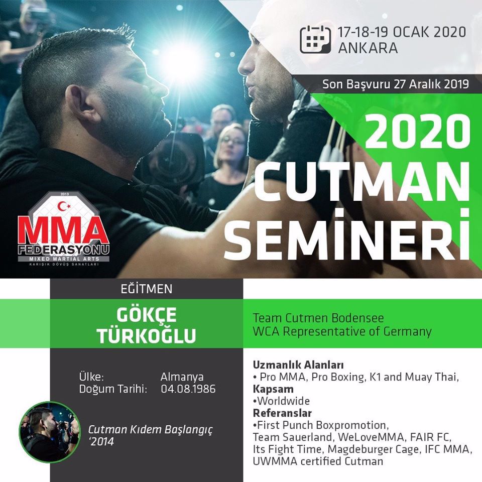 MMA FEDERASYONU 2020 CUTMAN SEMİNERİ