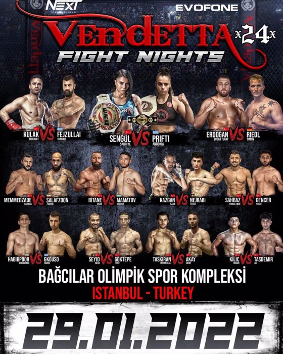 VENDETTA 24 FIGHT NIGHT 29 OCAK 2022